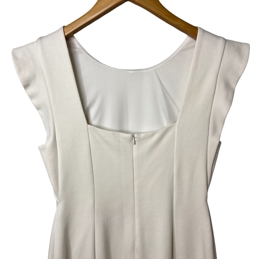 Bailey 44 Sheath Dress Ruffle Cap Sleeve White Size Large Bride Wedding - Picture 5 of 8